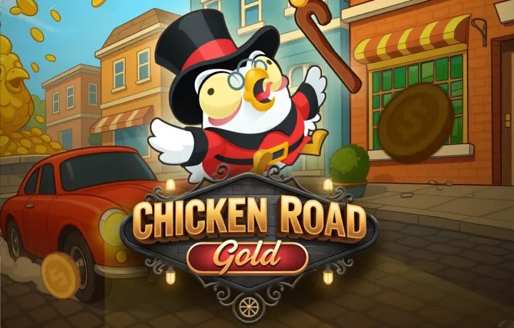 Chicken Road Gold slot logo by InOut at Corgibet Casino