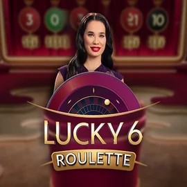 Lucky 6 Roulette online game logo by Pragmatic Play on corgibett.fr