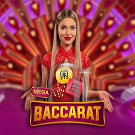 Mega Baccarat slot logo by Pragmatic Play at Corgibet Casino